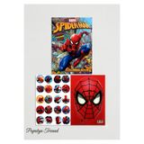 birikiyedi 2 Adet SPIDER-MAN Örümcek Adam Boyama Kitabı (BOYAMA , STİCKER , ARKA KAPAK MASKE)