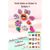 Birikiyedi Jibbitz Terlik Süsü 10'lu Set Delikli Terliklerle Uyumlu/güneş,kurdele,kelebek Figürlü - Renkli