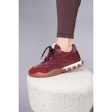 Birikon HİMARA Süet-Cilt Garnili Spor Ayakkabı BORDO