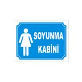 Birim Matbaa Soyunma Kabini Tabelası Erkek Ve Kadın Soyunma Kabini Levhası