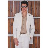 Biritli Yaka Uzun Kol Cepsiz Slim Fit Pamuklu Gömlek 1004260207