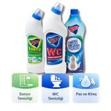 Birka 3’lü Temizlik Seti | WC Tuvalet 750 ml + Banyo Temizleyici 750 ml + Pas ve Kireç Çözücü 1 L