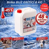 Birka Buz Eritici 6 kg – Buzlanma Önleyici ve Buz Çözücü, -45°c, Magnezyum Klorürlü x 4 Adet - Beyaz