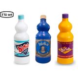 Birka Çamaşır Suyu 1 Kg+ Kireç Çözücü 1 Kg+ Tuz Ruhu 1 Kg- (3'lü Lavabo- Tuvalet Temizlik Set)