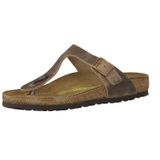 Birkenstock 743831 Gizeh kadın deri parmak arası terlik Kahverengi Size: