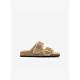 Birkenstock Arizona Big Buckle LEOI Shearling 1030384 Tobacco Brown Kahverengi Yağlı Nubuk Deri Kadın Terlik