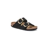 Birkenstock Arizona Big Buckle NU 1023290 Black Siyah Nubuk Deri Kadın Çift Bantlı Terlik