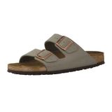 Birkenstock Arizona Birko-Flor Nubuck Unisex Yetişkin Ev Terliği, Kahverengi (Stone Stone), 40