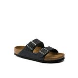 Birkenstock Arizona SFB LEOI 752483 Black Siyah Yağlı Nubuk Deri Unisex Terlik
