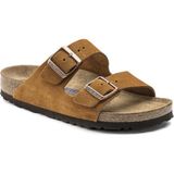 Birkenstock Arizona SFB VL Süet Çift Bantlı Kadın Terlik 1009527 - Mink