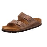 BIRKENSTOCK Bayan Arizona SFB Tabacco Brown, Yağlı Deri Flip Terlik, Kahverengi, 41 EU Dar