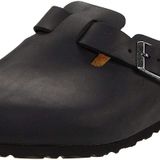 Birkenstock Boston Birko-Flor 59463, Unisex - Yetişkin Sandalet Siyah (Siyah), 36 AB