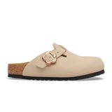 Birkenstock Boston Flower Buckle Kids 1030630 Sandcastle Bej Birko-Flor Nubuk Çocuk Kapalı Terlik