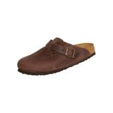Birkenstock Boston LEOI 860133 Habana Kahverengi Yağlı Nubuk Deri Unisex Kapalı Terlik