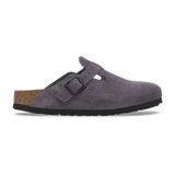 Birkenstock Boston VL 1028552 Velvet Grey Gri Süet Unisex Kapalı Terlik
