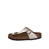 Birkenstock Classic Gizeh Birko-Flor kadın parmak arası terlik, Fildişi, 41 EU Schmal