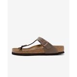 Birkenstock Gizeh Bf Nubuk 043751 Unisex Kahverengi Terlik SPARKSOLE