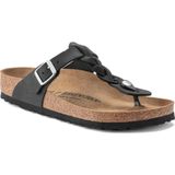 Birkenstock Gizeh Leoi Braided Parmakarası Siyah Kadın Terlik 37