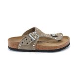 Birkenstock Gizeh Rivet Border 1029388 Kadın Terlik Kahverengi