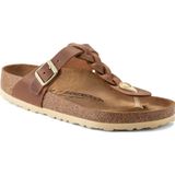 Birkenstock Kadın Terlik 1021355 Birkenstock GIZEH LEOI BRAIDED Cognsc