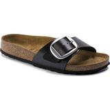 Birkenstock Madrid Tek Toka Hakiki Deri Kadın Terlik - Siyah
