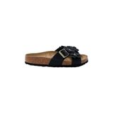 Birkenstock Siena Flowers 1026655 Black Siyah Hakiki Deri Kadın Sandalet