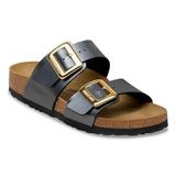 Birkenstock Sydney Cushıon Buckle Bf Kadın Terlik 1031689 1031689, Metalik Siyah, 38