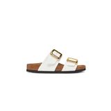 Birkenstock Sydney Cushion Buckle Bf Patent Kadın Terliği Beyaz