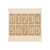 birlazer 0-9 Rakam Boyama Şablonu Seti | 3 mm Ham MDF