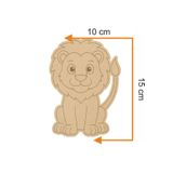 birlazer 10 Adet Sevimli Aslan Ahşap Boyama Figürü – Okul Öncesi DIY Etkinlik ve Sanat Aktivitesi