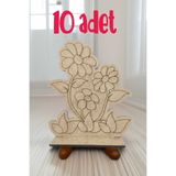 birlazer 10'lu Papatya Çiçeği Boyama Aktivite Sanat Okul Öncesi Anaokulu Kreş Etkinlik 13x12 cm