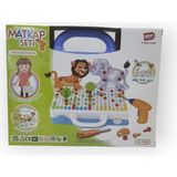 Birlik Oyuncak Eğitici Matkap Seti Hayvanlar 3D STEM Renkli 5 - 7 Yaş İçin Tamir & İnşaat Seti