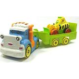 Birlik Oyuncak Mini Trailer Eğitici Sürtmeli Forkliftli Tır Mavi