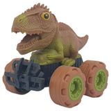 Birlik Oyuncak Sürtmeli Dinazor Arabalar 12 cm - H-20 - Stegosaurus -Kahverengi