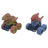 Birlik Oyuncak Sürtmeli Dinazor Arabalar 2'li - 12 cm - Stegosaurus & Parasaurolophus