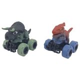 Birlik Oyuncak Sürtmeli Dinazor Arabalar 2'li - 12 cm - Triceratops & Parasaurolophus