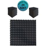 Birlik Sünger Akustik Ses Yalıtım SÜNGERI - 50 x 50 x 4 - PIRAMIT Kesim - Yapışkansız 24 Ad.