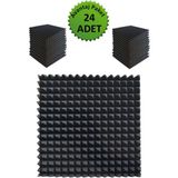 Birlik Sünger Akustik Yapışkanlı Ses Yalıtım SÜNGERI - 50 x 50 x 4 - PIRAMIT Kesim 24 Ad.