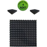 Birlik Sünger Akustik Yapışkanlı Ses Yalıtım Süngeri 50 x 50 x 4 Piramit Kesim/4 Adet