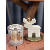 Birmiamu 2li Happy New Year Kase ve Dekoratif Yılbaşı Geyiği 005 Soya Wax Mum - 1 Adet