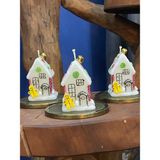 Birmiamu Mumias Candle Happy Christmas Yılbaşı Temalı 3'lü Noel Evi Dekoratif Mum Seti - 1 Adet
