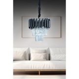 Birsen Aydınlatma Bola Siyah 30X30 Cm'lik Kristal Taşlı Lüks Avize - Yatak Odası - Salon - Mutfak - Hol - 1