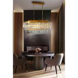 Birsen Aydinlatma Gizem Gold 73X30 Cm'lik Kristal Tasli Yemek Masasi Luks Avize - Yatak Odasi - Salon - Mutfak - Hol