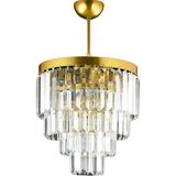 Birsen Aydınlatma Nilsa Gold 30X30 Cm'lik Kristal Taşlı Lüks Avize - Yatak Odası - Salon - Mutfak - Hol - Altın - 1