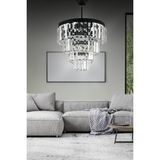Birsen Aydınlatma Nilsa Siyah 30X30 Cm'lik Kristal Taşlı Lüks Avize - Yatak Odası - Salon - Mutfak - Hol - 1