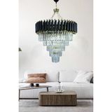 Birsen Aydinlatma Riva Gold 55X55 Cm'lik Kristal Tasli Gold Luks Avize - Yatak Odasi - Salon - Mutfak - Hol
