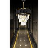 Birsen Aydınlatma Zamira 35 Cm'lik Kristal Taşlı Lüx Avize 3'lü (Black Gold) - Altın - 1
