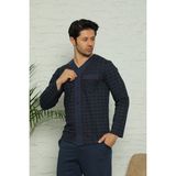 Birşen Tekstil Erkek Uzun Kollu Penye Pijama Takımı - Lacivert