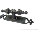 Birsence Antika Tarz Dekoratif Pirinç Burma Pencere Kolu - 152X32 Mm, Oksit