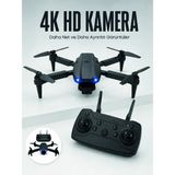 Birsence E99 Pro 4K Hd Kameralı Katlanabilir Drone App Kontrollü Uzaktan Kumandalı Mini Drone - Renkli